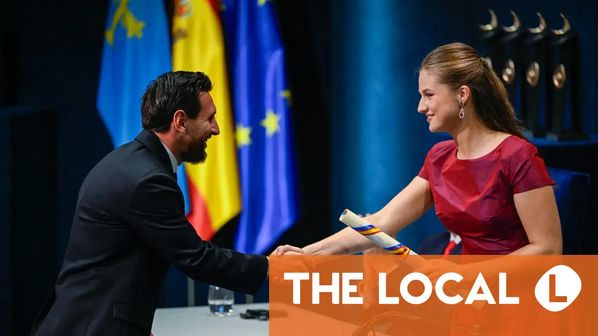 Messi receives top Spanish award from heir to throne